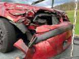 Bubendorf: Auf Gegenfahrbahn geraten - heftige Unfall zwischen zwei Autos
