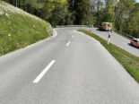 Altstätten SG: Unfall von Motorradfahrerin in Rechtskurve