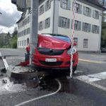 St.Gallen: Bei Unfall in Ampel gedonnert