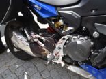 Soazza GR: Motorradlenker bei Unfall mit Verkehrsteiler kollidiert